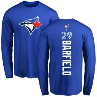Men's Toronto Blue Jays Jesse Barfield Royal Backer Long Sleeve T-Shirt