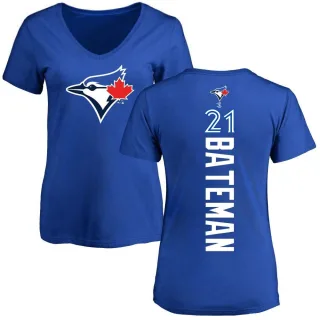 Women's Toronto Blue Jays Brett Bateman Royal Backer Slim Fit T-Shirt